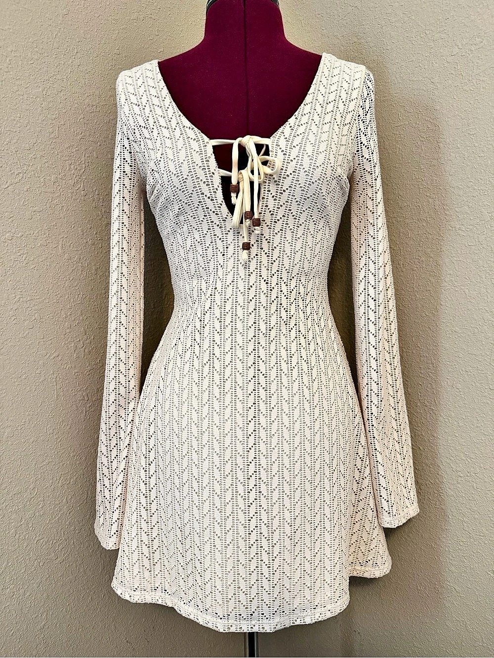 Windsor Lace-Up Mini Dress Like